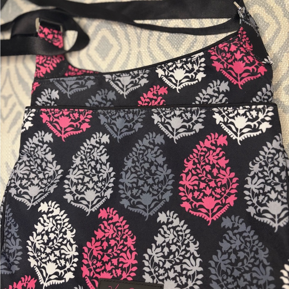 Stylish Black and Pink Patterned Women's Bag